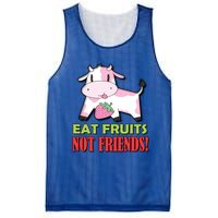 Eat Fruits Not Friends Gift Vegetarian Vegans Food Veganism Cool Gift Mesh Reversible Basketball Jersey Tank