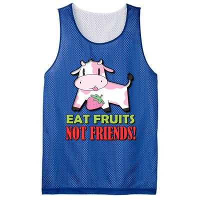 Eat Fruits Not Friends Gift Vegetarian Vegans Food Veganism Cool Gift Mesh Reversible Basketball Jersey Tank