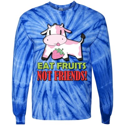 Eat Fruits Not Friends Gift Vegetarian Vegans Food Veganism Cool Gift Tie-Dye Long Sleeve Shirt