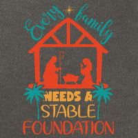 Every Family Needs A Stable Foundation Birth Of Jesus Christ Cotton Canvas Backpack