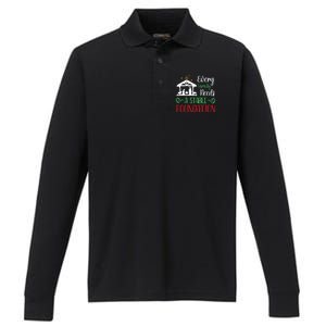 Every Family Needs A Stable Foundation Christian Nativity Meaningful Gift Performance Long Sleeve Polo