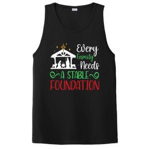 Every Family Needs A Stable Foundation Christian Nativity Meaningful Gift PosiCharge Competitor Tank