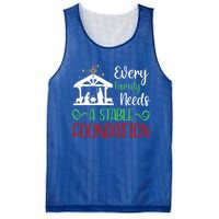 Every Family Needs A Stable Foundation Christian Nativity Meaningful Gift Mesh Reversible Basketball Jersey Tank