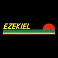Ezekiel First Name Logo Retro Sunset Surfer Style Ezekiel Cooling Performance Crew T-Shirt