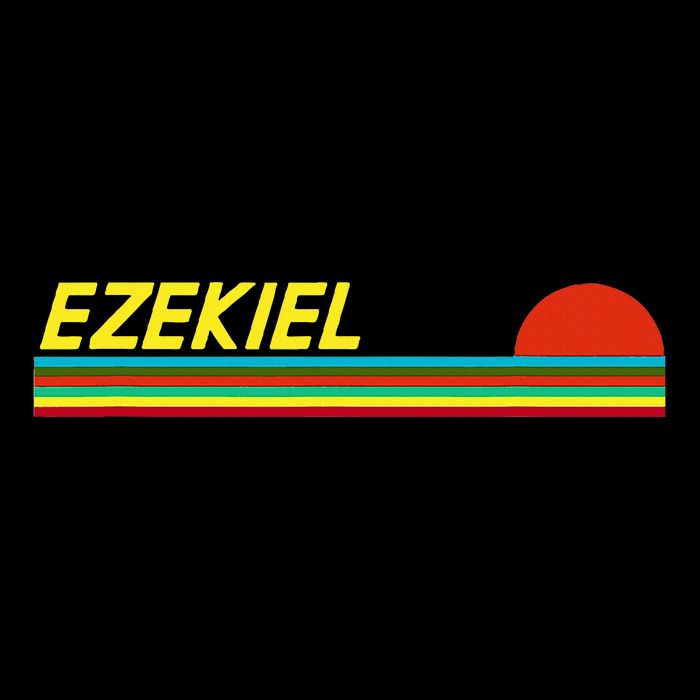 Ezekiel First Name Logo Retro Sunset Surfer Style Ezekiel Cooling Performance Crew T-Shirt