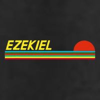 Ezekiel First Name Logo Retro Sunset Surfer Style Ezekiel Adult Drive Performance Visor