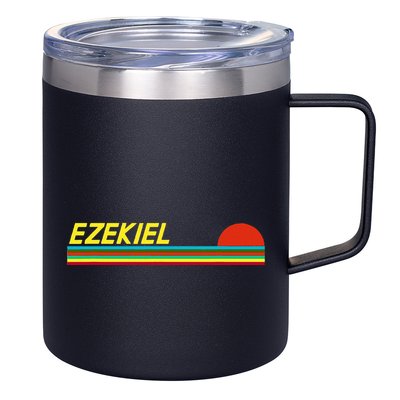 Ezekiel First Name Logo Retro Sunset Surfer Style Ezekiel 12oz Stainless Steel Coffee Mug