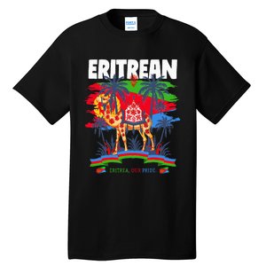 Eritrean Flag Outfit For Women & Camel Eritrea Flag Tall T-Shirt