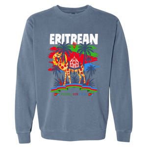 Eritrean Flag Outfit For Women & Camel Eritrea Flag Garment-Dyed Sweatshirt