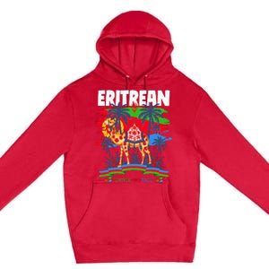 Eritrean Flag Outfit For Women & Camel Eritrea Flag Premium Pullover Hoodie