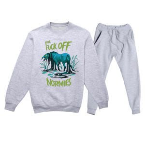 Ew Fuck Off Normies Premium Crewneck Sweatsuit Set