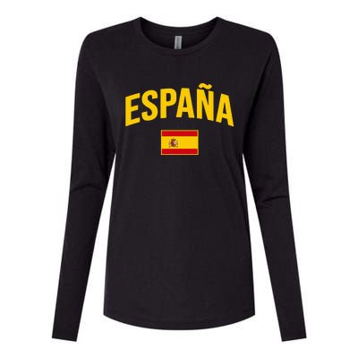 EspañA Flag Of Spain Classic Spain Womens Cotton Relaxed Long Sleeve T-Shirt