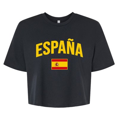 EspañA Flag Of Spain Classic Spain Bella+Canvas Jersey Crop Tee