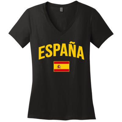 EspañA Flag Of Spain Classic Spain Women's V-Neck T-Shirt