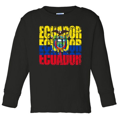 Ecuador flag of Ecuador Ecuador Flag  Toddler Long Sleeve Shirt