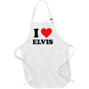 Elvis Fan Personalized Gift I Heart Elvis Customized Item Full-Length Apron With Pockets