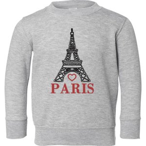 Embroidered France Paris Eiffel Tower Embroidery Toddler Sweatshirt