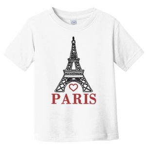 Embroidered France Paris Eiffel Tower Embroidery Toddler T-Shirt