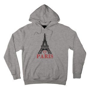 Embroidered France Paris Eiffel Tower Embroidery Tall Hoodie