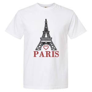 Embroidered France Paris Eiffel Tower Embroidery Garment-Dyed Heavyweight T-Shirt