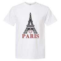 Embroidered France Paris Eiffel Tower Embroidery Garment-Dyed Heavyweight T-Shirt