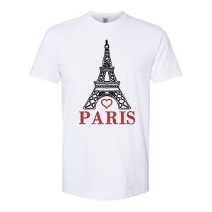 Embroidered France Paris Eiffel Tower Embroidery Softstyle CVC T-Shirt