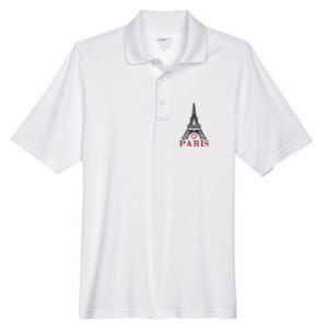 Embroidered France Paris Eiffel Tower Embroidery Men's Origin Performance Pique Polo