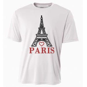 Embroidered France Paris Eiffel Tower Embroidery Cooling Performance Crew T-Shirt