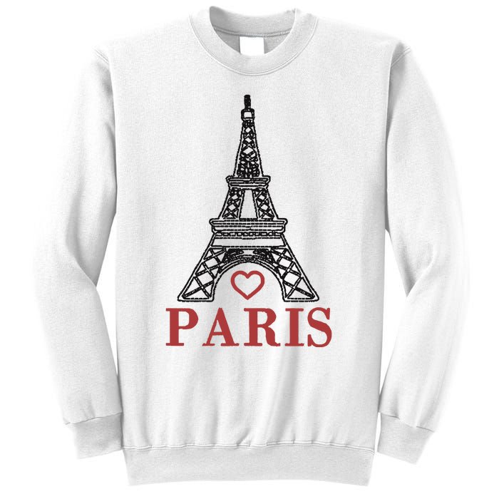 Embroidered France Paris Eiffel Tower Embroidery Sweatshirt