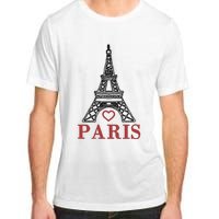 Embroidered France Paris Eiffel Tower Embroidery Adult ChromaSoft Performance T-Shirt