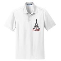 Embroidered France Paris Eiffel Tower Embroidery Dry Zone Grid Polo