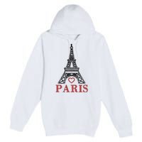 Embroidered France Paris Eiffel Tower Embroidery Premium Pullover Hoodie