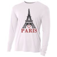 Embroidered France Paris Eiffel Tower Embroidery Cooling Performance Long Sleeve Crew