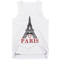 Embroidered France Paris Eiffel Tower Embroidery Tank Top