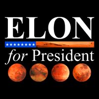 Elon For President USA Mars Flag Impact Tech Backpack