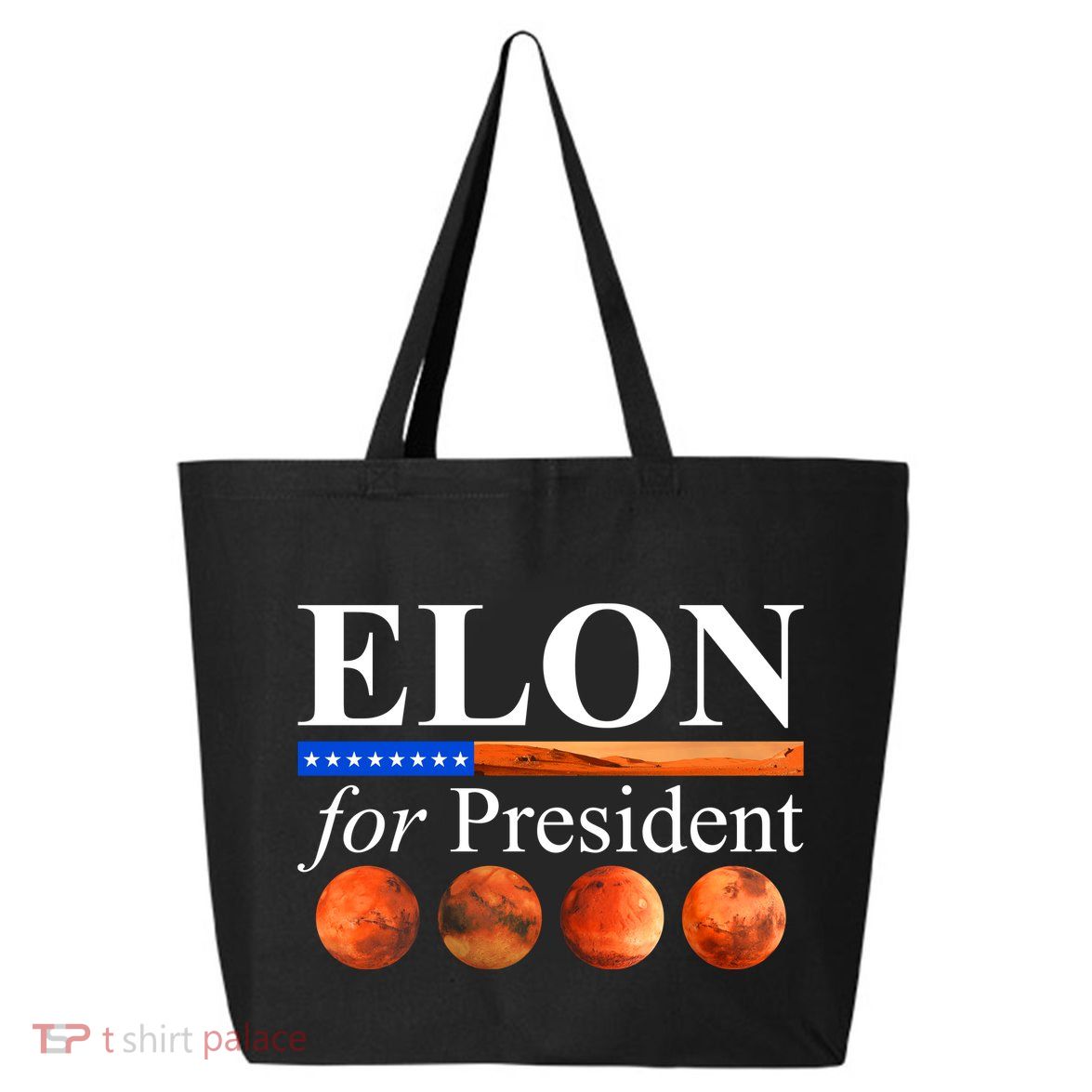 Elon For President USA Mars Flag 25L Jumbo Tote