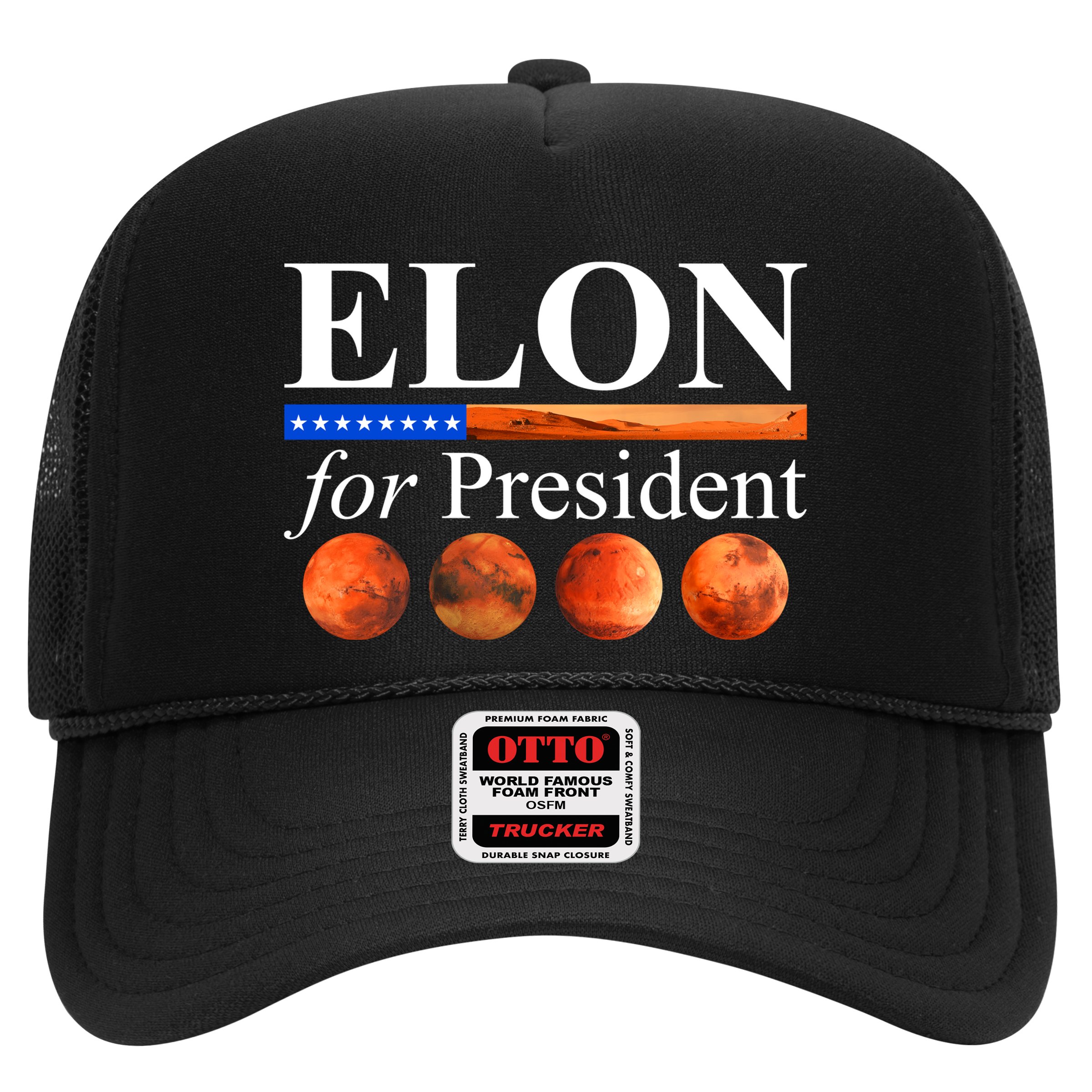 Elon For President USA Mars Flag Hat
