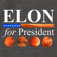 Elon For President USA Mars Flag Vector Backpack