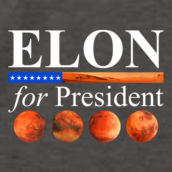 Elon For President USA Mars Flag Vector Backpack