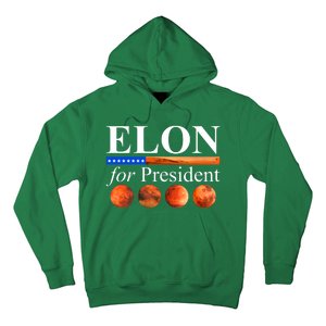 Elon For President USA Mars Flag Hoodie