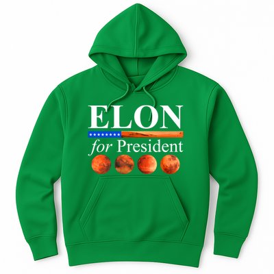 Elon For President USA Mars Flag Hoodie