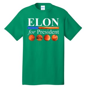 Elon For President USA Mars Flag Tall T-Shirt