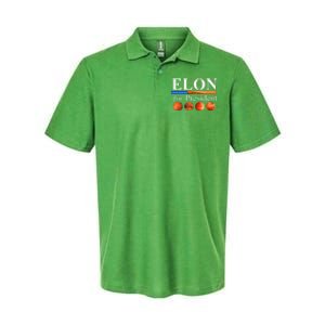 Elon For President USA Mars Flag Softstyle Adult Sport Polo