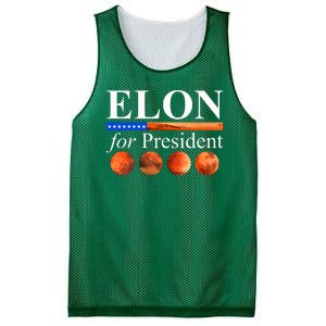 Elon For President USA Mars Flag Mesh Reversible Basketball Jersey Tank