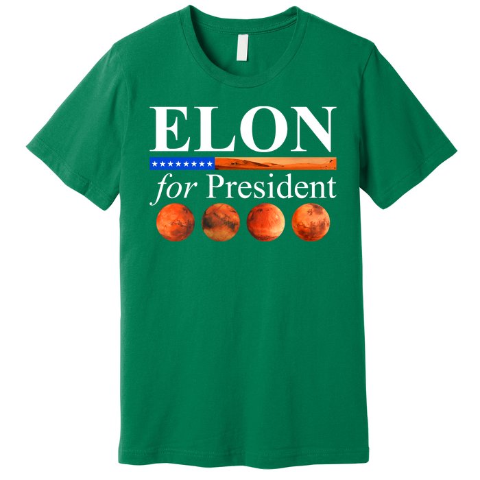 Elon For President USA Mars Flag Premium T-Shirt