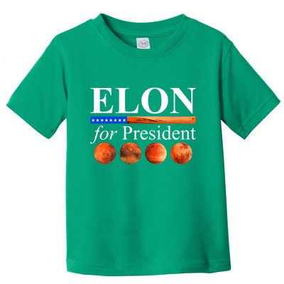 Elon For President USA Mars Flag Toddler T-Shirt