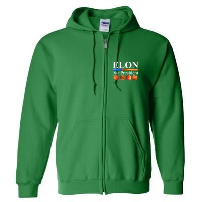 Elon For President USA Mars Flag Full Zip Hoodie