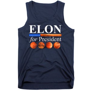 Elon For President USA Mars Flag Tank Top