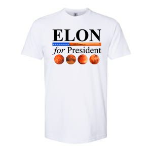 Elon For President USA Mars Flag Softstyle CVC T-Shirt