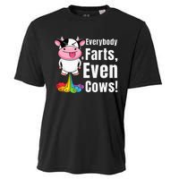 Everybody Farts Rainbow Farting Cow Funny Fart Cooling Performance Crew T-Shirt